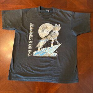 Vintage 1992 John Kay & Steppenwolf Wolf T-Shirt XL  Stars  25 Anniversary Tour